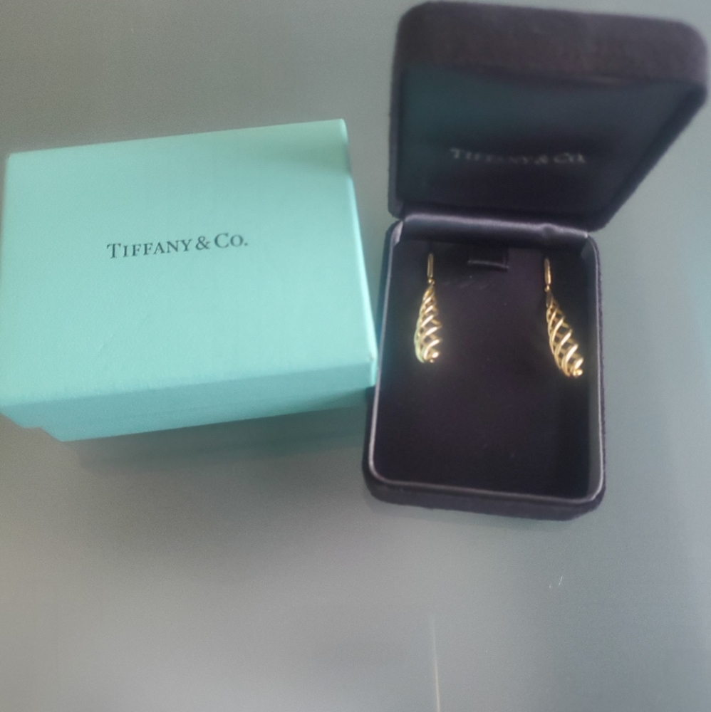 Tiffany & Co. 18K Yellow Gold Spiral Earrings